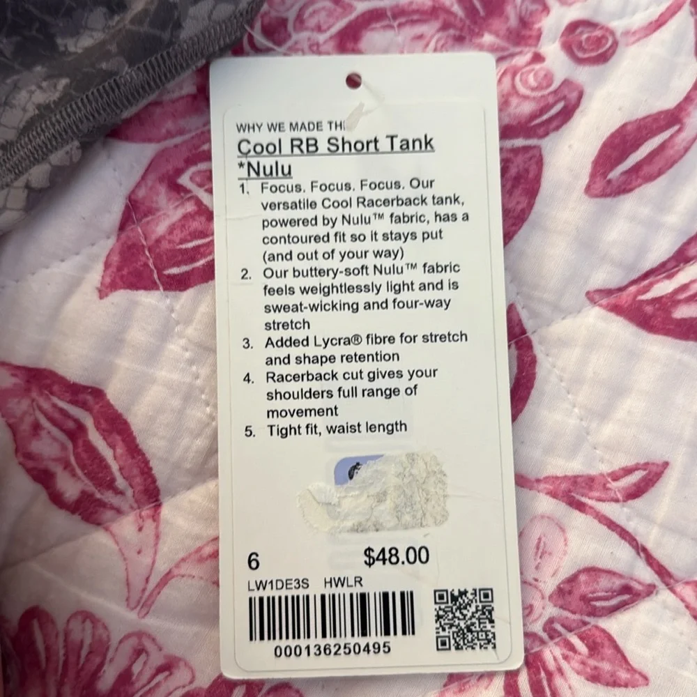 Gray Patterned Luluemon Racerback Tank Top - Picture 5 of 5